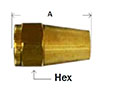 Long Rod Nut 45deg Flare Diagram